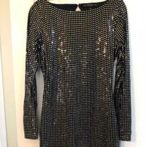 Guess Beatriz Dress Golden Black Sequin Gorgeous Dress !! Size Small NWOT 150$!!
